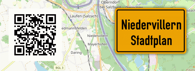 Stadtplan Niedervillern, Salzach
