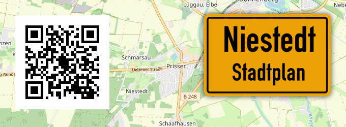 Stadtplan Niestedt, Elbe