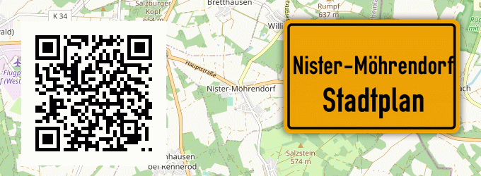 Stadtplan Nister-Möhrendorf