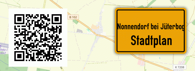 Stadtplan Nonnendorf bei Jüterbog