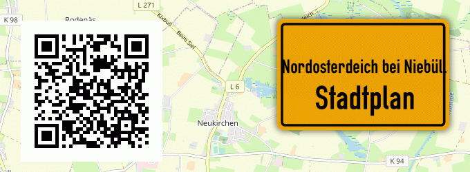 Stadtplan Nordosterdeich bei Niebüll