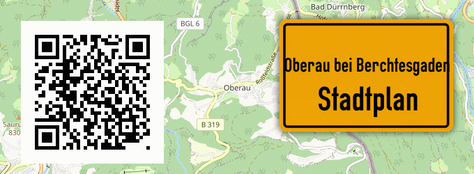 Stadtplan Oberau bei Berchtesgaden