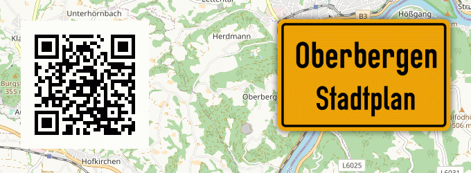 Stadtplan Oberbergen, Kreis Landsberg am Lech