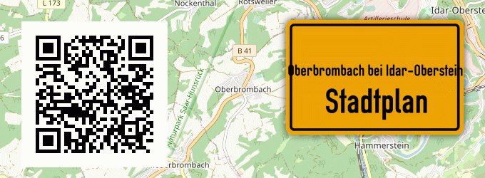Stadtplan Oberbrombach bei Idar-Oberstein
