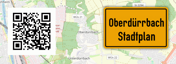 Stadtplan Oberdürrbach