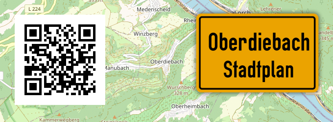 Stadtplan Oberdiebach