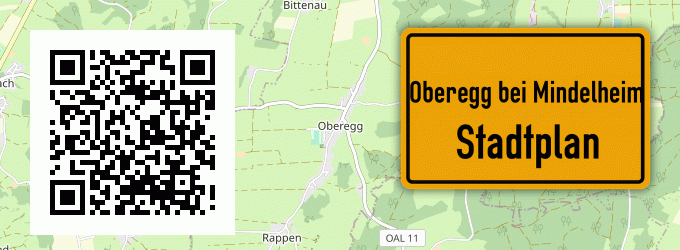 Stadtplan Oberegg bei Mindelheim