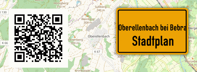 Stadtplan Oberellenbach bei Bebra