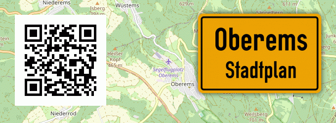 Stadtplan Oberems, Taunus