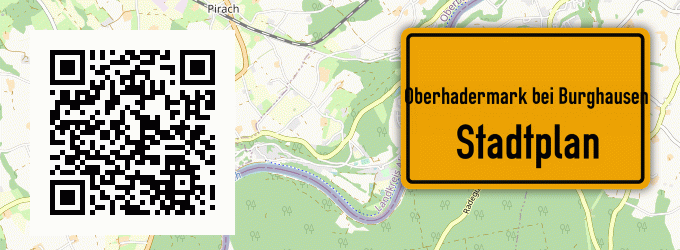 Stadtplan Oberhadermark bei Burghausen, Salzach