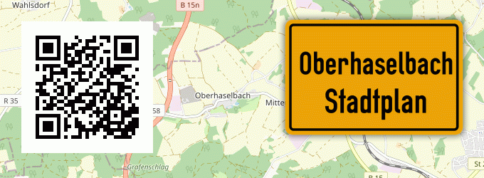 Stadtplan Oberhaselbach, Kreis Passau