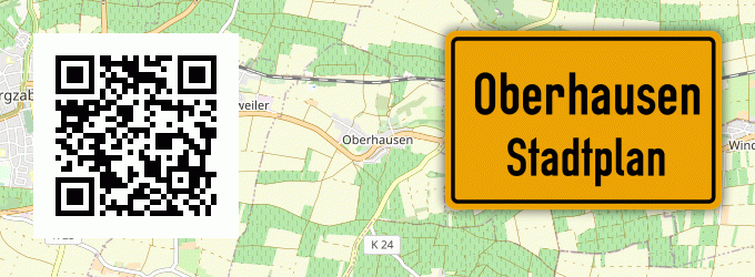 Stadtplan Oberhausen, Kreis Landau an der Isar