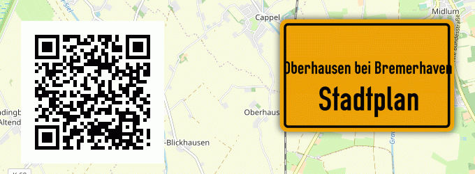 Stadtplan Oberhausen bei Bremerhaven