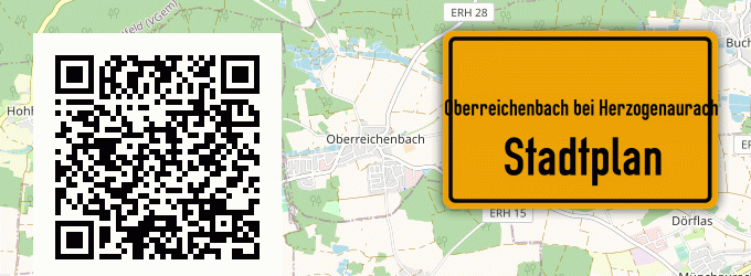 Stadtplan Oberreichenbach bei Herzogenaurach