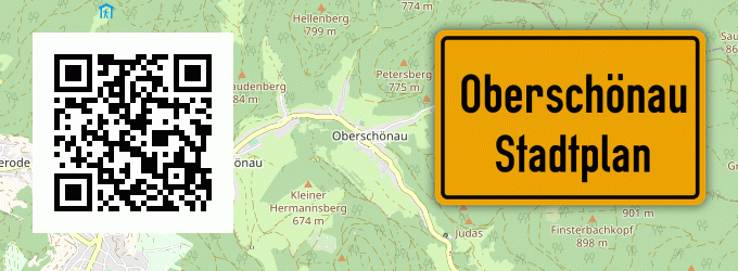 Stadtplan Oberschönau, Thüringen