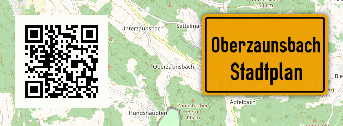 Stadtplan Oberzaunsbach