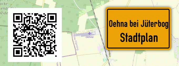 Stadtplan Oehna bei Jüterbog