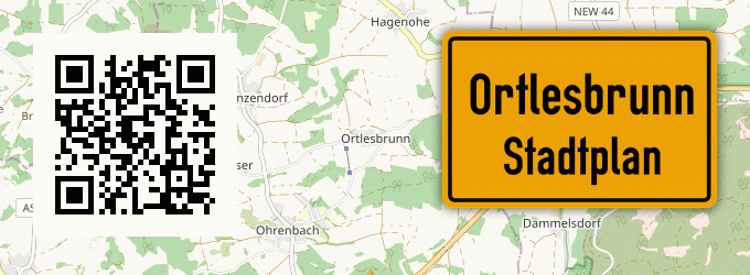 Stadtplan Ortlesbrunn, Oberpfalz