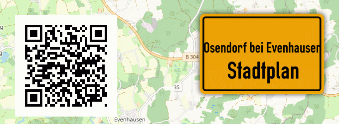 Stadtplan Osendorf bei Evenhausen, Oberbayern