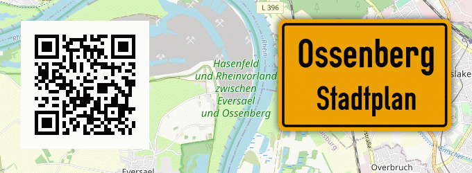 Stadtplan Ossenberg, Niederrhein