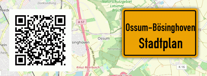 Stadtplan Ossum-Bösinghoven