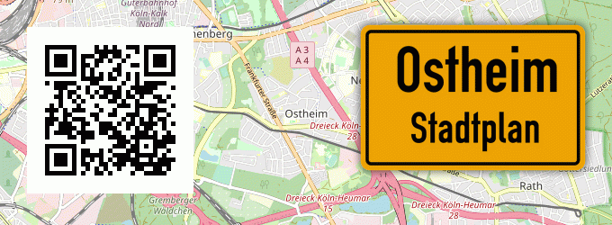 Stadtplan Ostheim, Kreis Melsungen