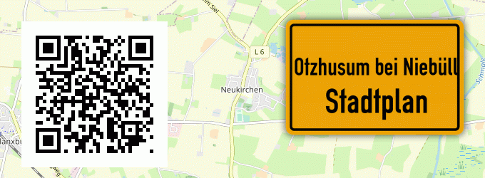 Stadtplan Otzhusum bei Niebüll