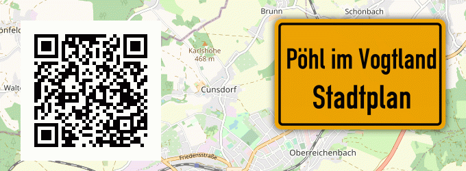 Stadtplan Pöhl im Vogtland