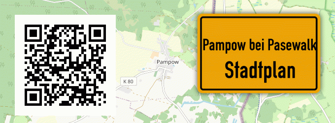 Stadtplan Pampow bei Pasewalk