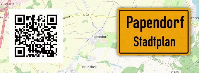 Stadtplan Papendorf, Kreis Stormarn