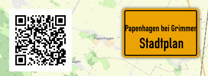 Stadtplan Papenhagen bei Grimmen