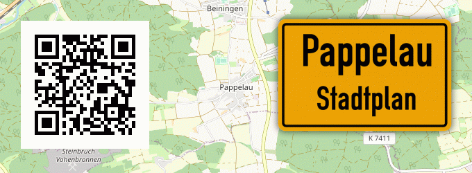 Stadtplan Pappelau