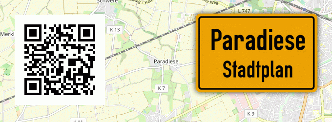 Stadtplan Paradiese, Kreis Soest, Westfalen