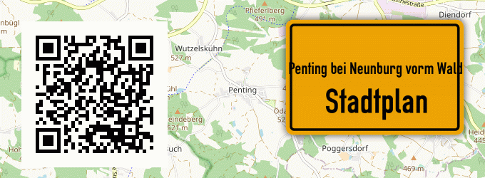 Stadtplan Penting bei Neunburg vorm Wald