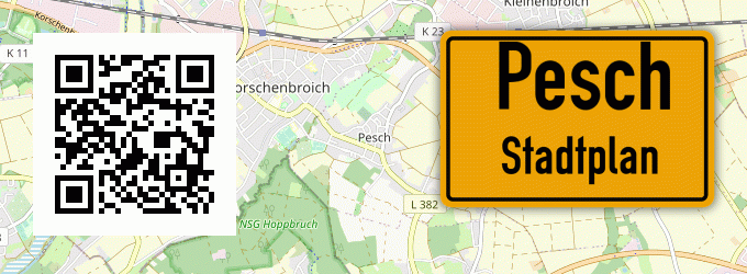 Stadtplan Pesch, Kreis Erkelenz