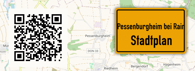 Stadtplan Pessenburgheim bei Rain, Lech