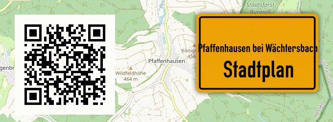Stadtplan Pfaffenhausen bei Wächtersbach