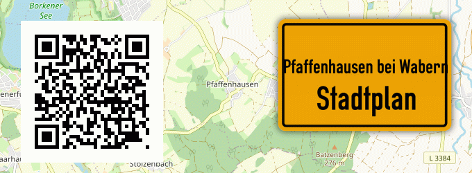 Stadtplan Pfaffenhausen bei Wabern, Hessen