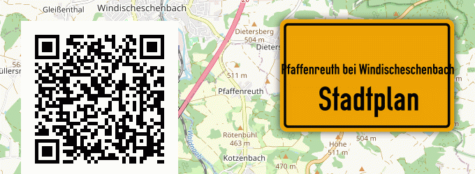 Stadtplan Pfaffenreuth bei Windischeschenbach