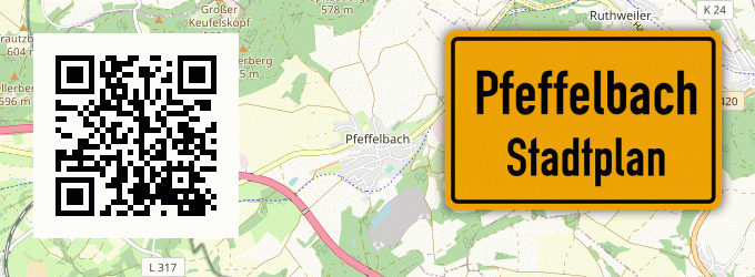 Stadtplan Pfeffelbach