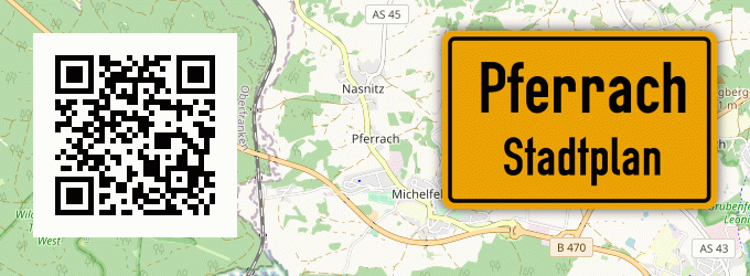 Stadtplan Pferrach, Oberpfalz