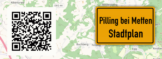 Stadtplan Pilling bei Metten, Niederbayern