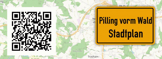 Stadtplan Pilling vorm Wald