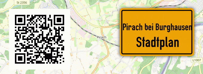 Stadtplan Pirach bei Burghausen, Salzach