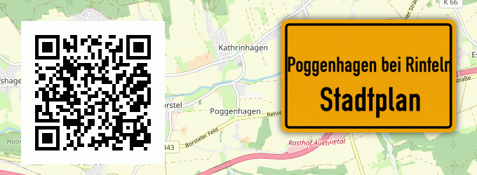 Stadtplan Poggenhagen bei Rinteln