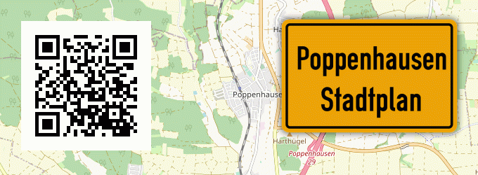 Stadtplan Poppenhausen, Baden