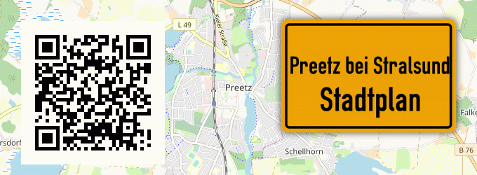 Stadtplan Preetz bei Stralsund