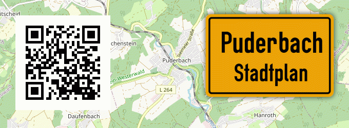 Stadtplan Puderbach, Kreis Wittgenstein