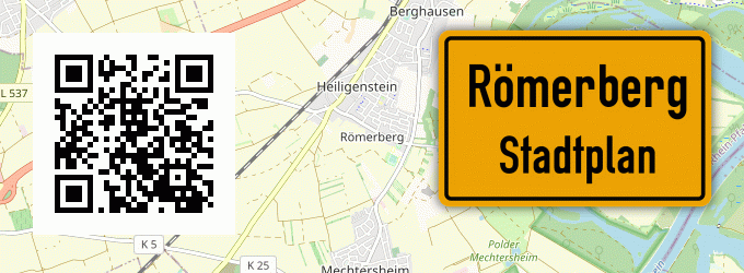 Stadtplan Römerberg, Pfalz