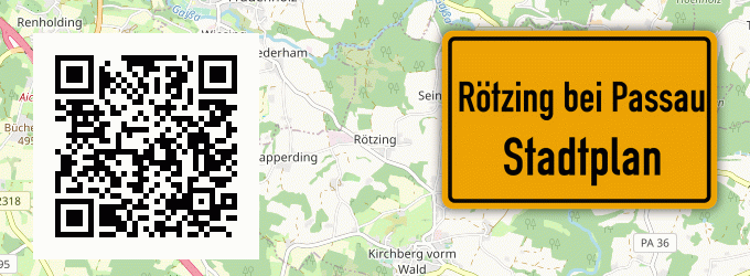Stadtplan Rötzing bei Passau